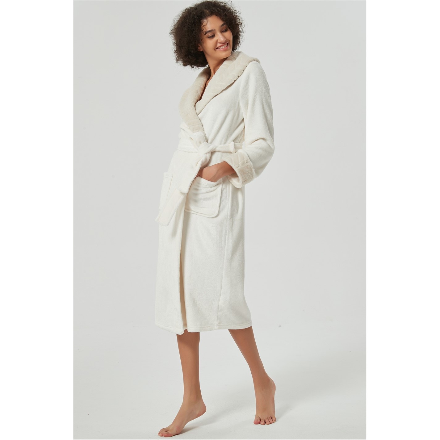 Linea Luxury Clipped Fur Dressing Gown