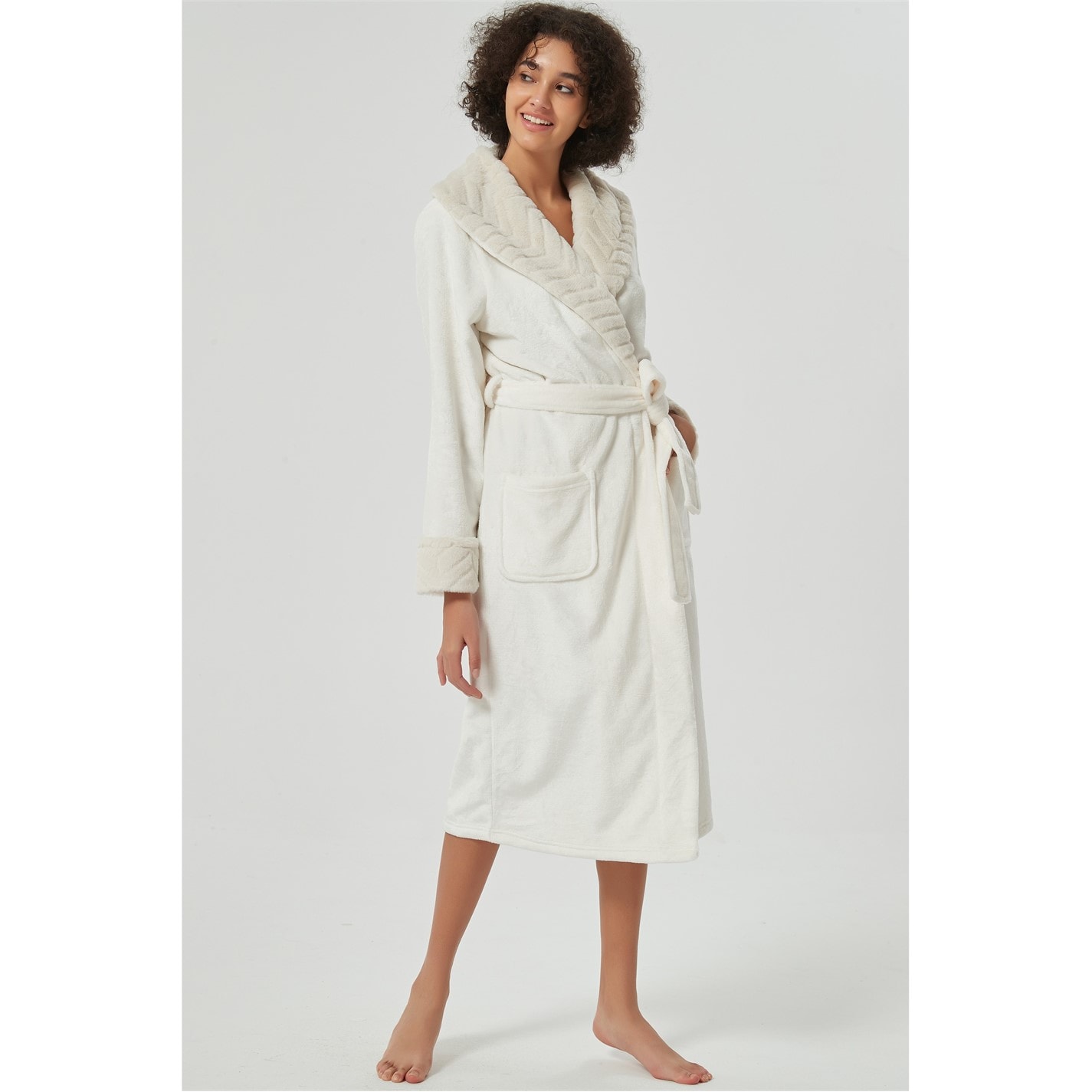 Linea Luxury Clipped Fur Dressing Gown