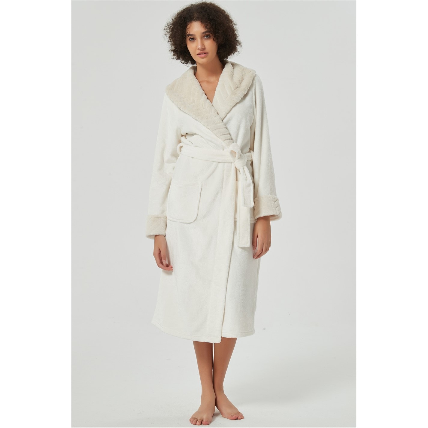 Linea Luxury Clipped Fur Dressing Gown