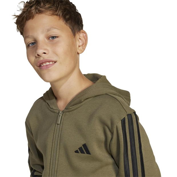 Hanorac adidas 3-Stripe Essentials Full-Zip copil