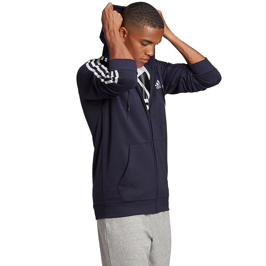 Hanorac Men's adidas Essentials Full-Zip navy blue GK9053