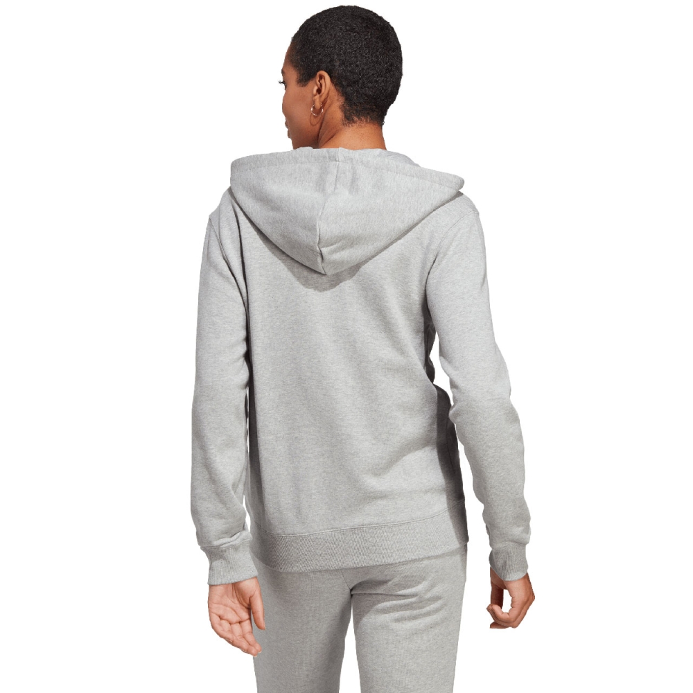 Hanorac adidas Essentials Linear Full-Zip French Terry pentru femei, gri IC6866