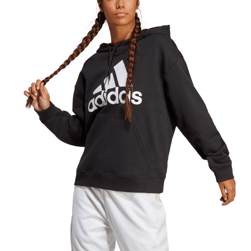 Hanorac Bluza damska adidas Essentials Big Logo Oversized French Terry czarna HR4934