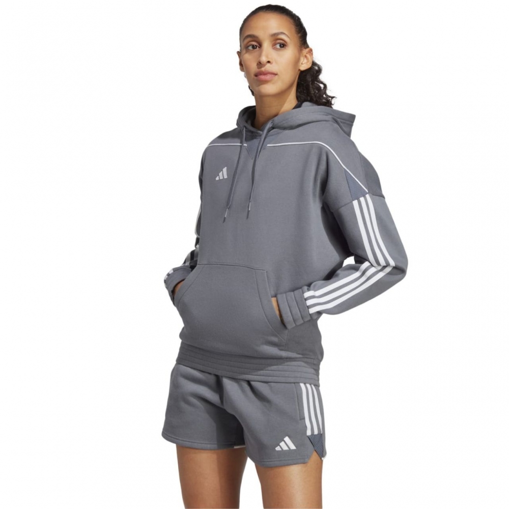 Hanorac Bluza damska adidas Tiro 23 League Sweat szara HZ3013