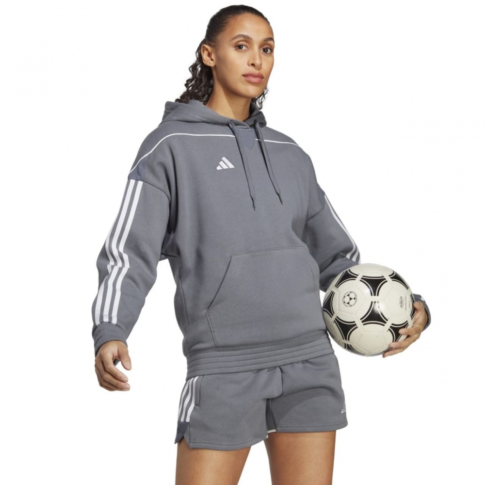 Hanorac Bluza damska adidas Tiro 23 League Sweat szara HZ3013