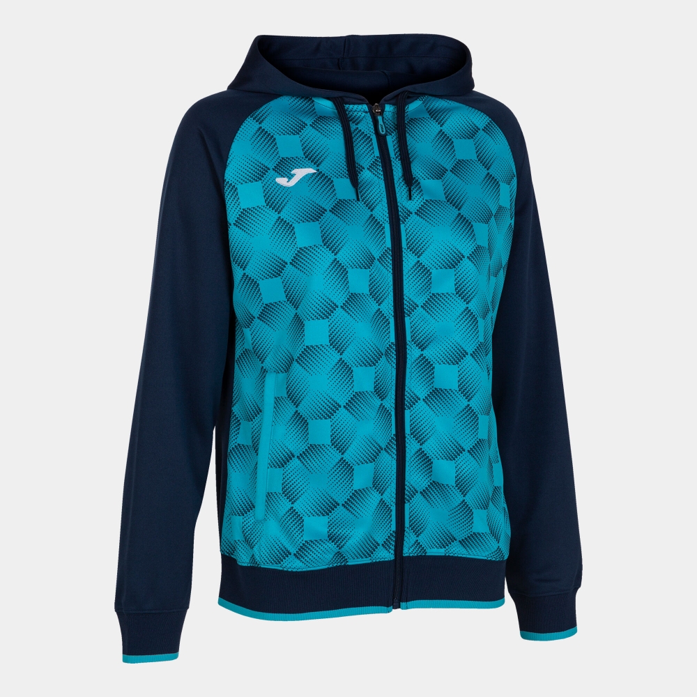 Hanorac Supernova Iii Zip-up Navy Fluor Turquoise Joma