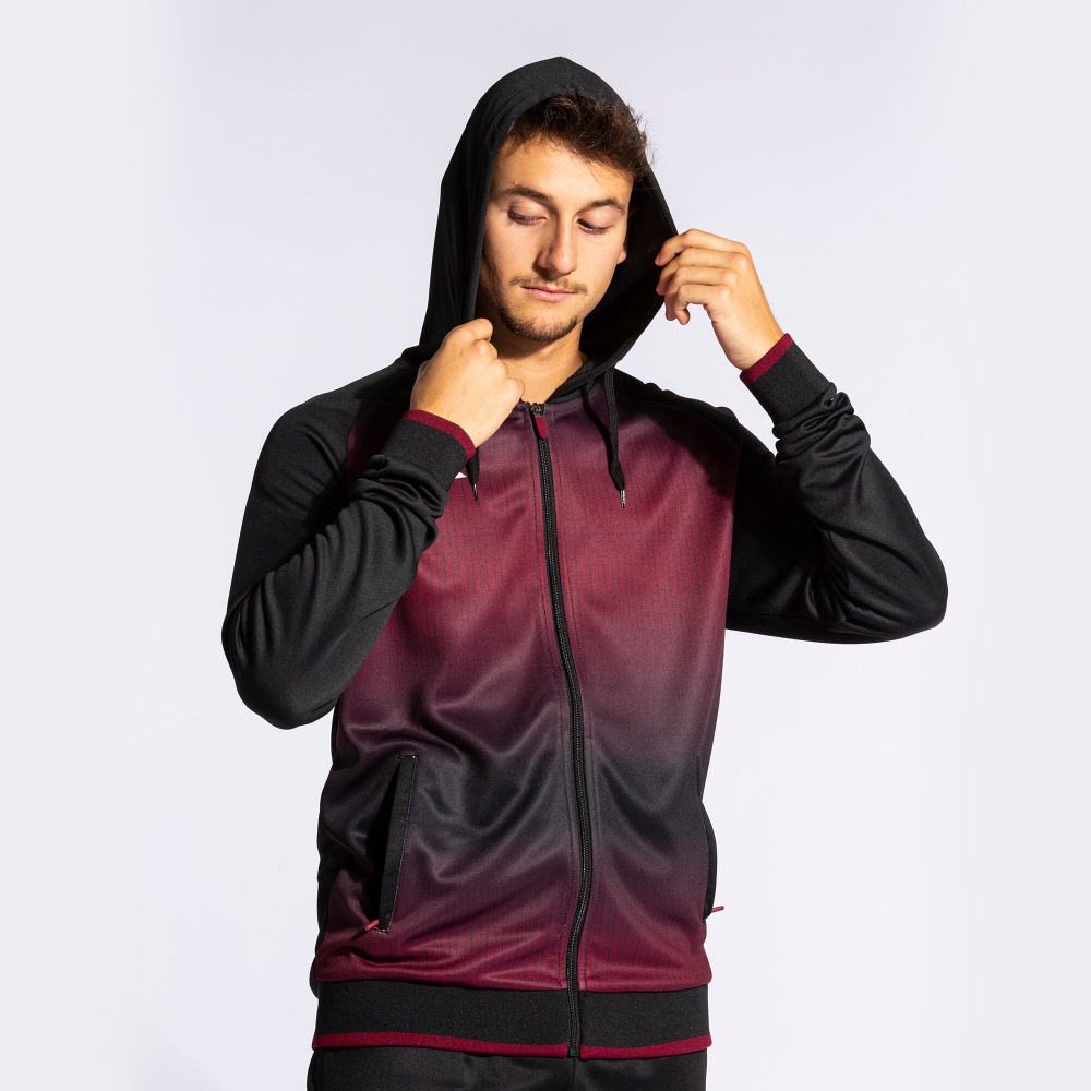 Hanorac Tiger V Zip-up Black Burgundy Joma