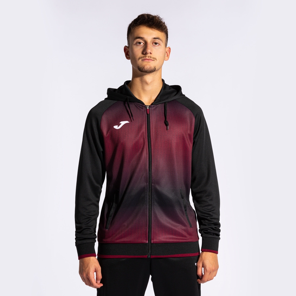 Hanorac Tiger V Zip-up Black Burgundy Joma