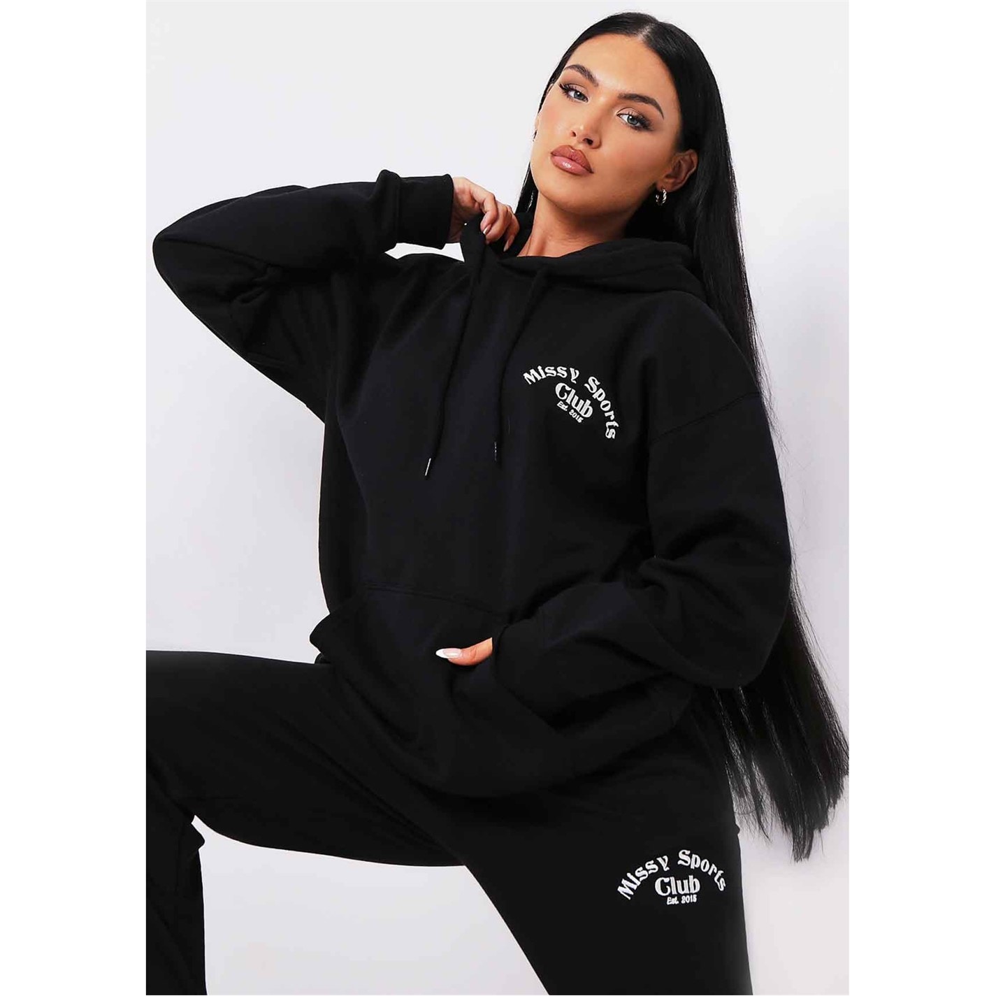 Hanorac Missy Empire Black Missy Sports Club Oversized