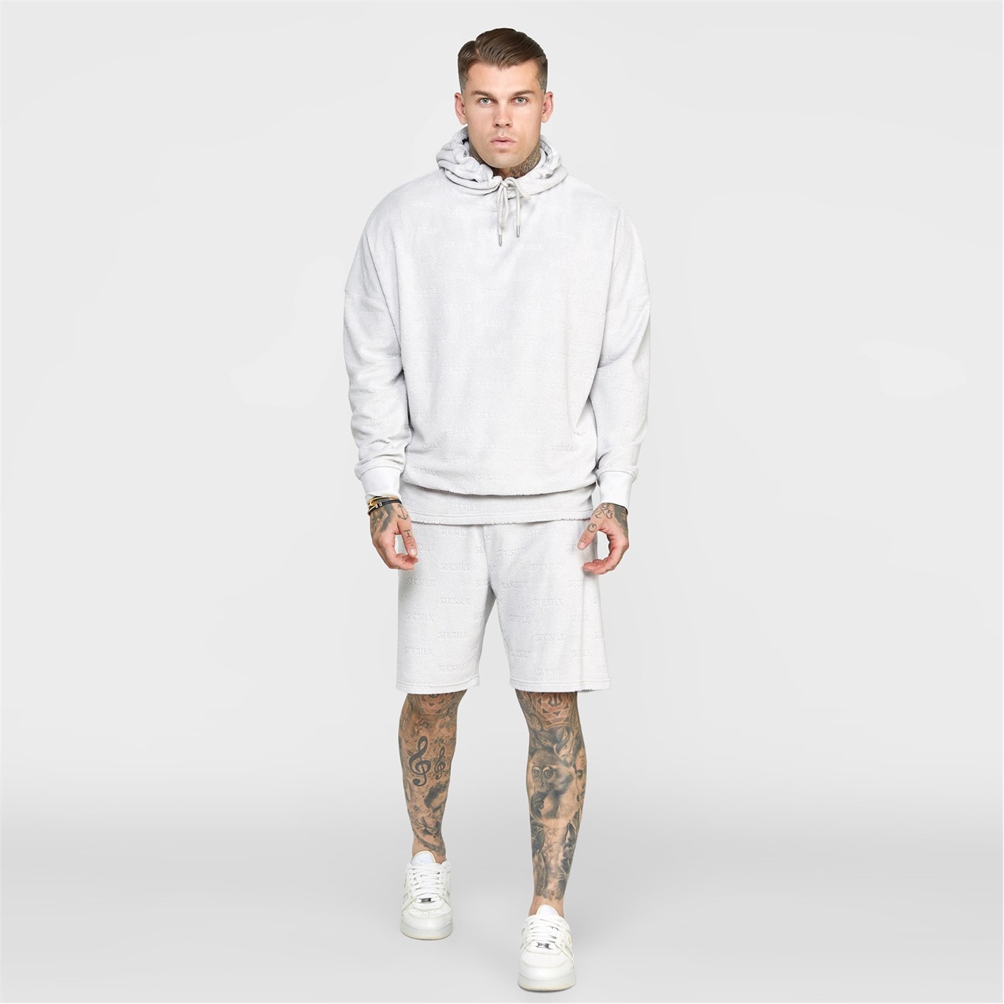 Hanorac SikSilk Ecru Varsity Anniversary Print OTH barbat