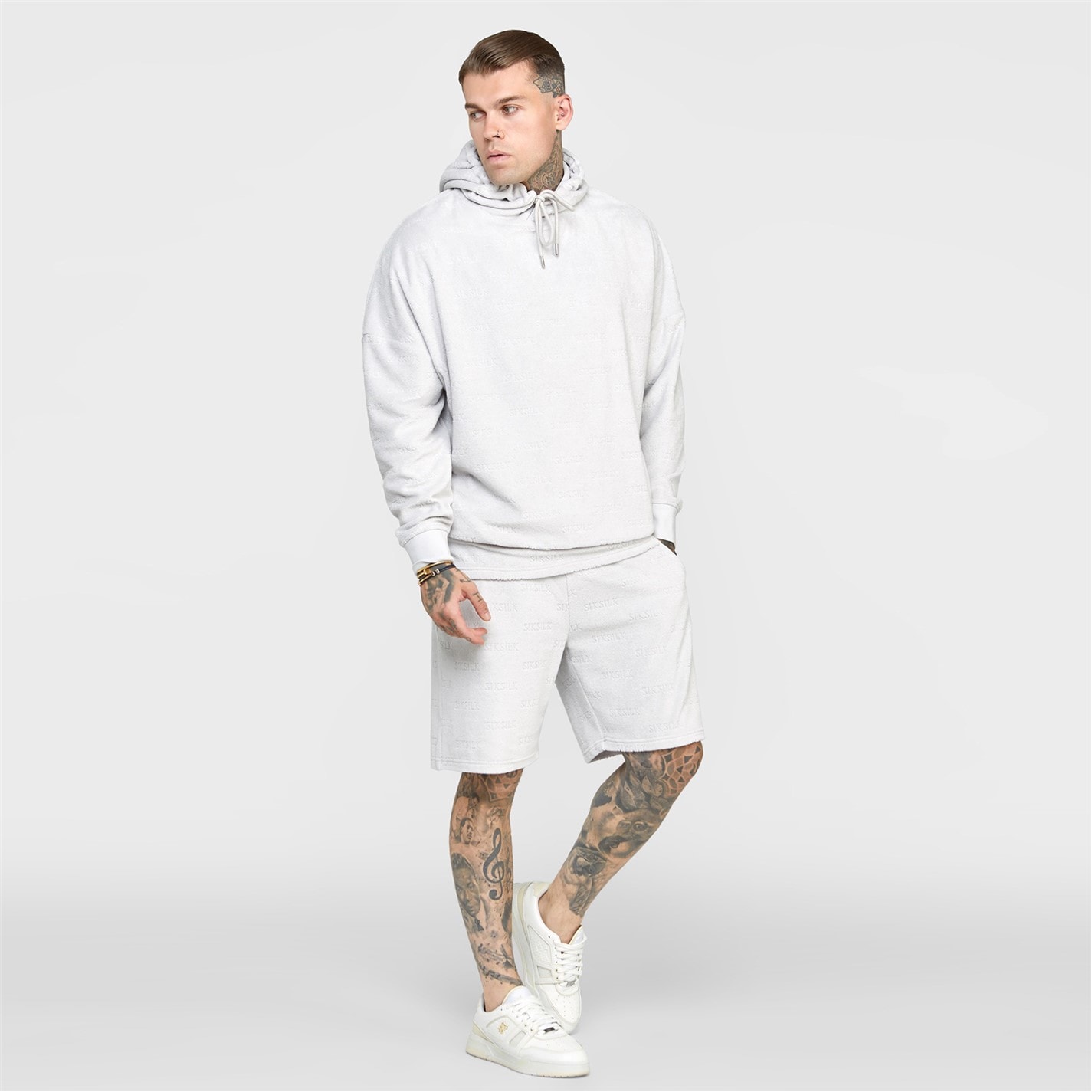 Hanorac SikSilk Ecru Varsity Anniversary Print OTH barbat