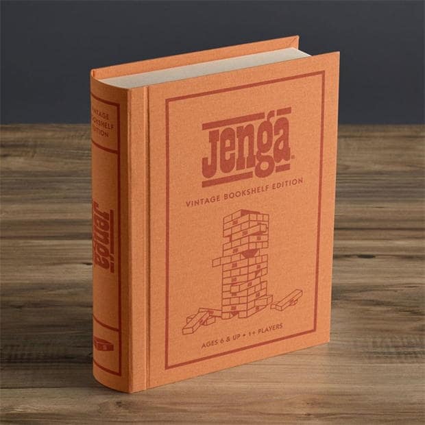 Hasbro Jenga Vintage Bookshelf Edition