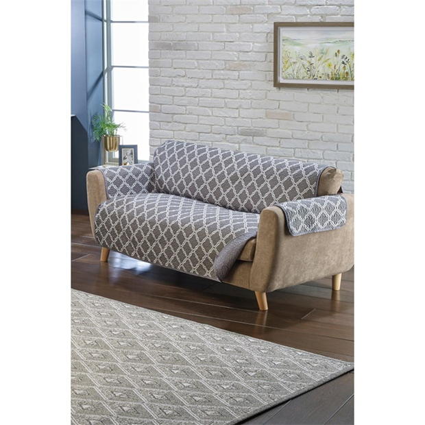 Homelife Reversible Quilted Geo Print Furniture Protector