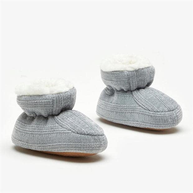 Be You Fur Lined Booties Grey