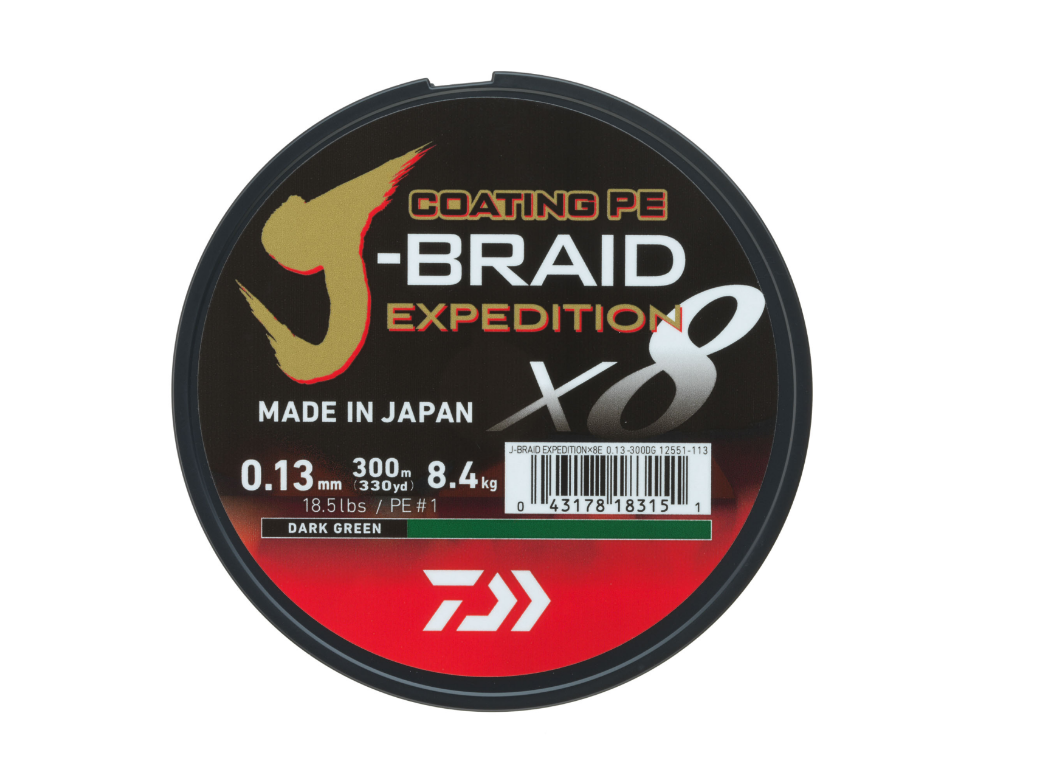 J-BRAID EXPEDITION X8E 020MM 16KG 150M VERDE DAIWA