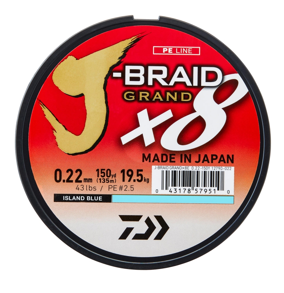 J-BRAID GRAND X8E albastru 016MM/10KG/135M DAIWA