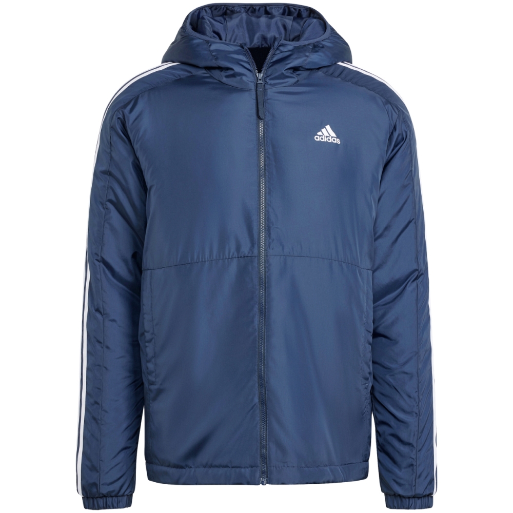 Jacheta Men's adidas Essentials 3-Stripes Insulated Hooded navy blue IS1278