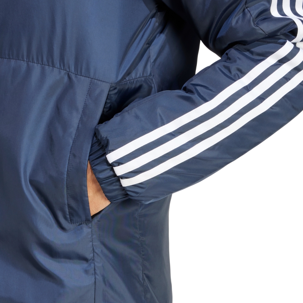 Jacheta Men's adidas Essentials 3-Stripes Insulated Hooded navy blue IS1278