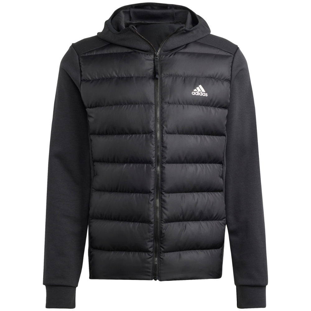 Jacheta adidas Essentials Hybrid Dow Hooded men's black HZ4430