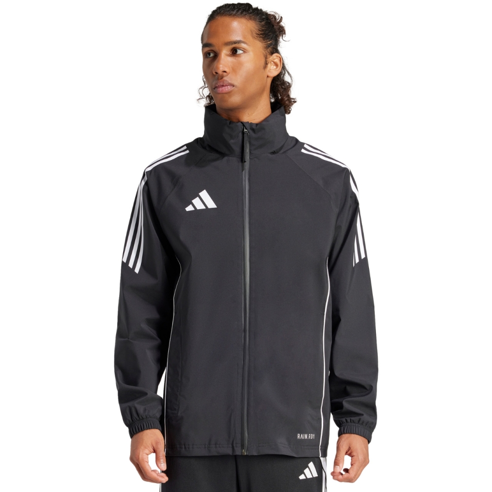 Jacheta adidas Tiro 24 Rain Men's Black and White IJ7390