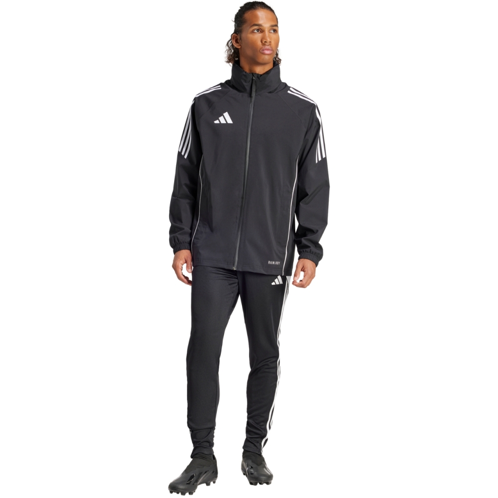 Jacheta adidas Tiro 24 Rain Men's Black and White IJ7390