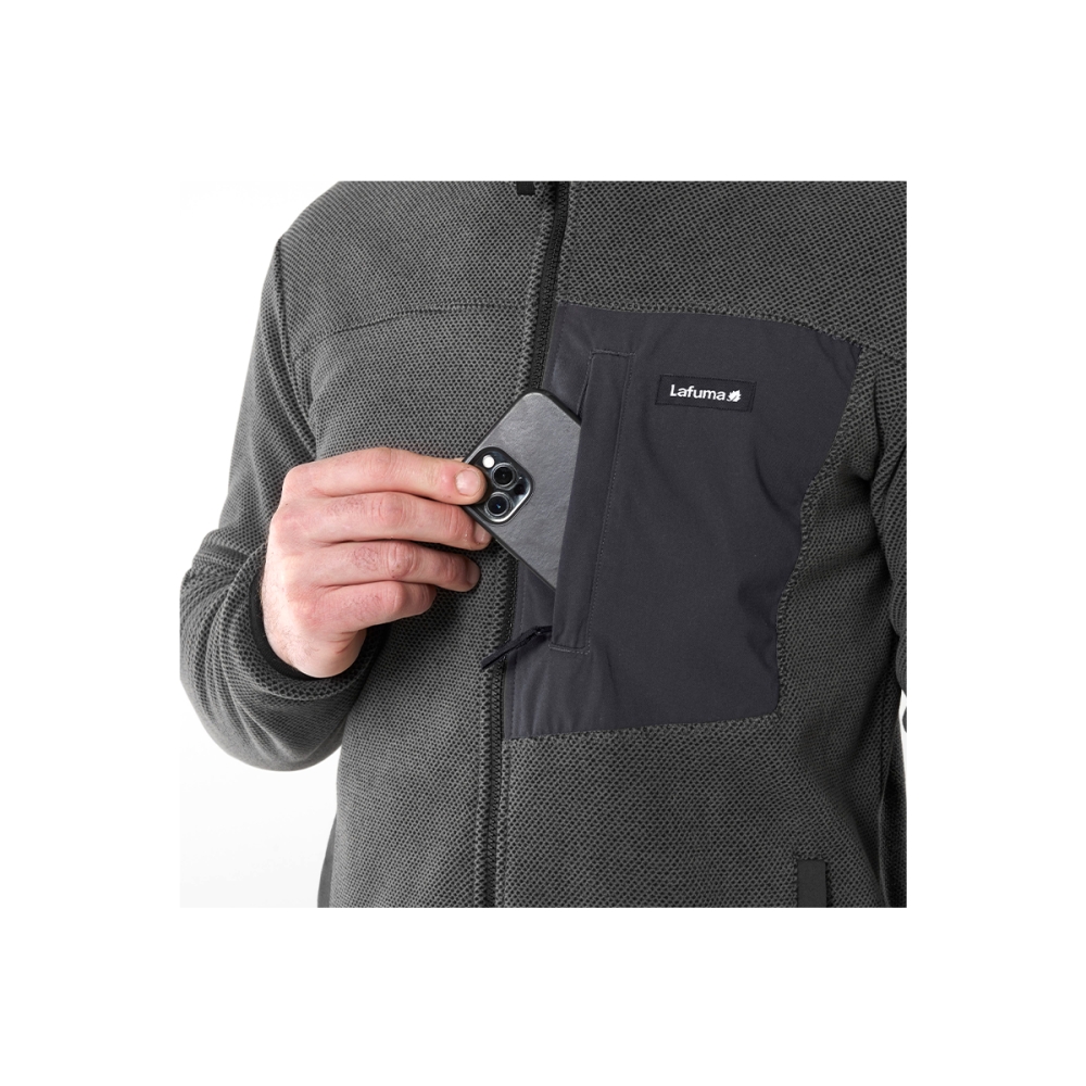 Jacheta Barbati Lafuma Techfleece F-Zip Carbone Grey