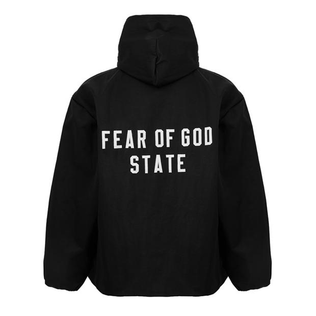 Jacheta FEAR OF GOD ESSENTIALS Logo Hooded Coaches copil