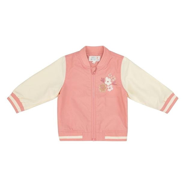 Jacheta Hello World Varsity Pink bebelus fetita