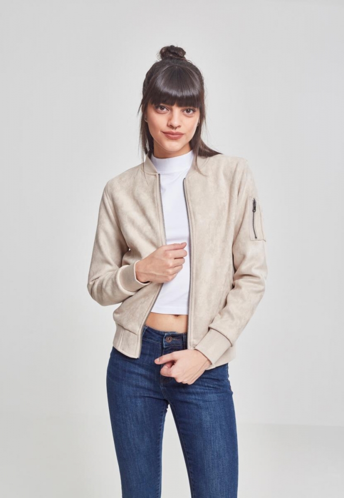 Jacheta Imitation Suede Bomber dama Urban Classics