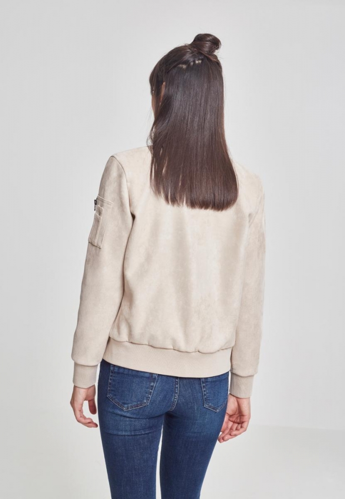 Jacheta Imitation Suede Bomber dama Urban Classics