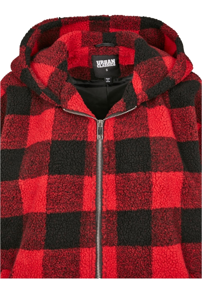 Jacheta Hooded Oversized Check Sherpa dama Urban Classics