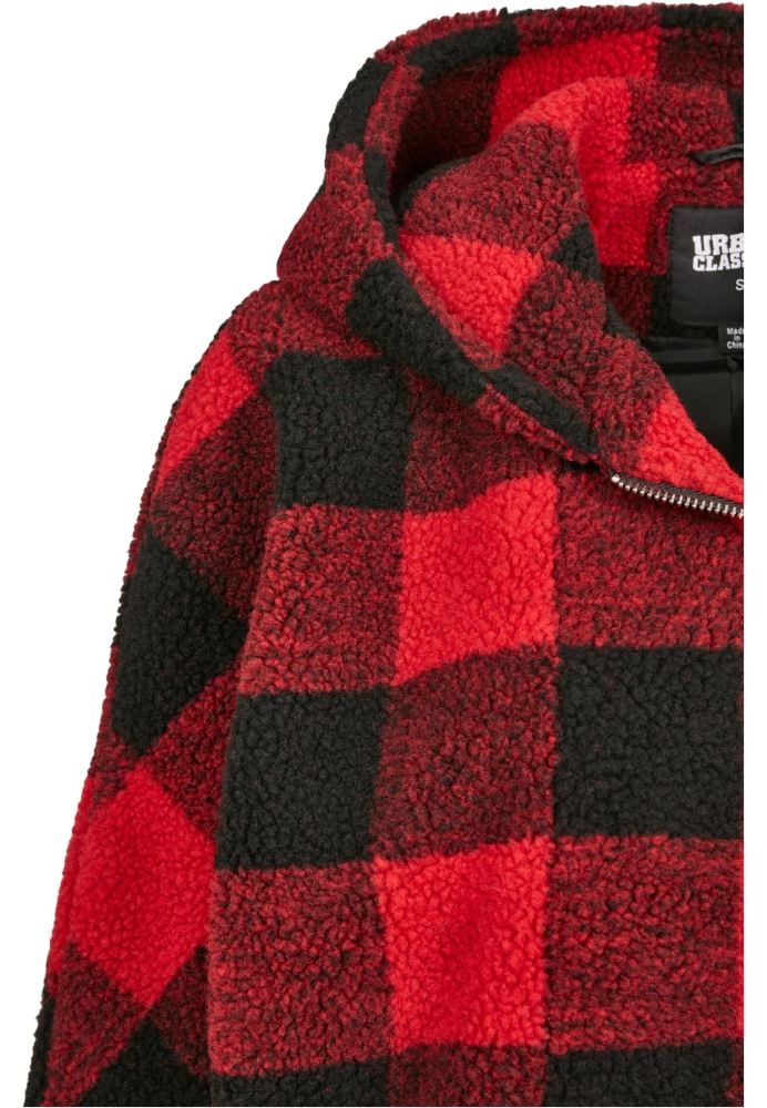 Jacheta Hooded Oversized Check Sherpa dama Urban Classics