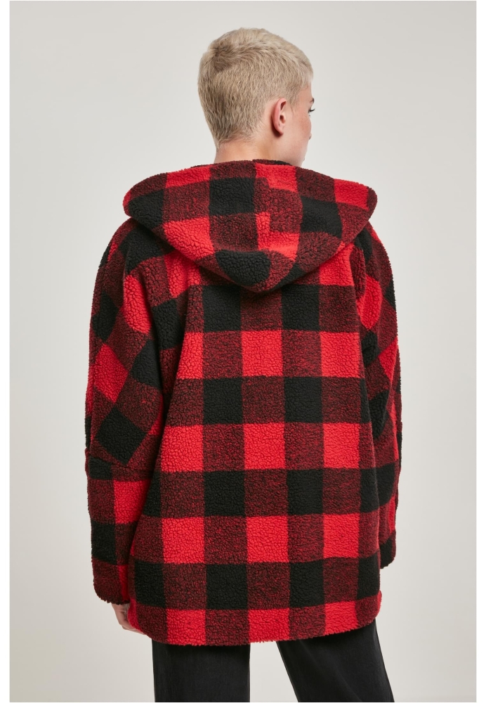 Jacheta Hooded Oversized Check Sherpa dama Urban Classics