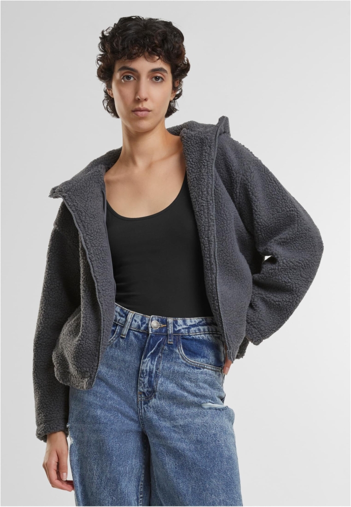 Jacheta Short Hooded Sherpa dama Urban Classics