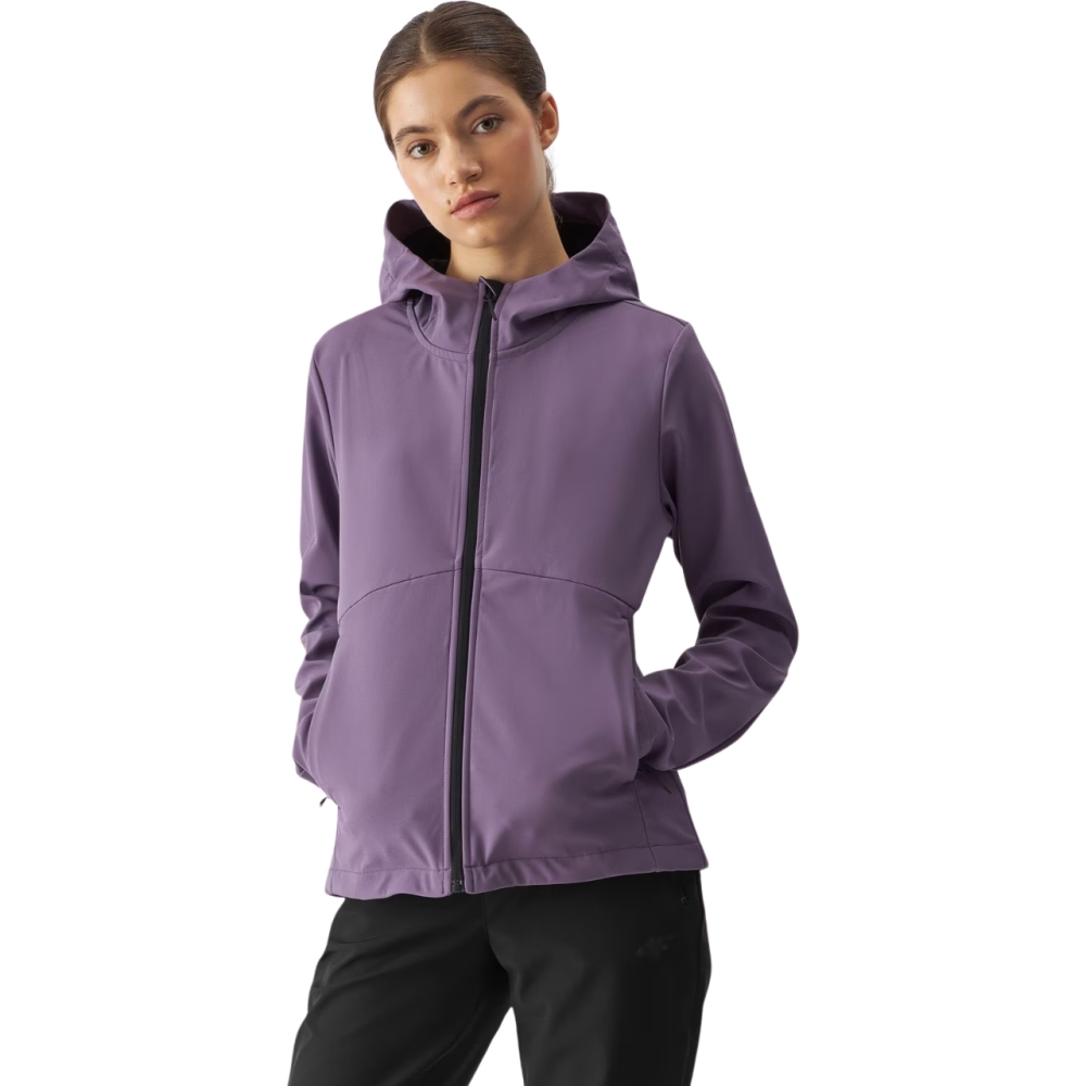 Jacheta 's softshell 4F F285 dark purple 4FWAW24TSOFF285 50S dama