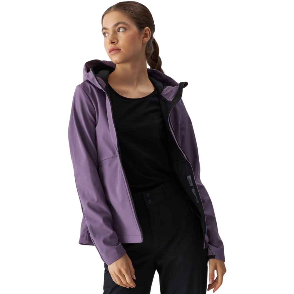 Jacheta 's softshell 4F F285 dark purple 4FWAW24TSOFF285 50S dama