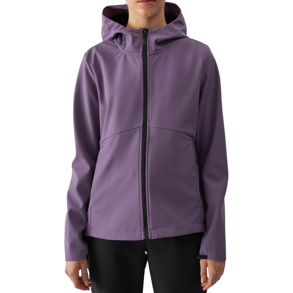 Jacheta 's softshell 4F F285 dark purple 4FWAW24TSOFF285 50S dama