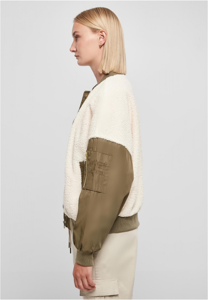 Jacheta Oversized Sherpa Mixed Bomber dama Urban Classics