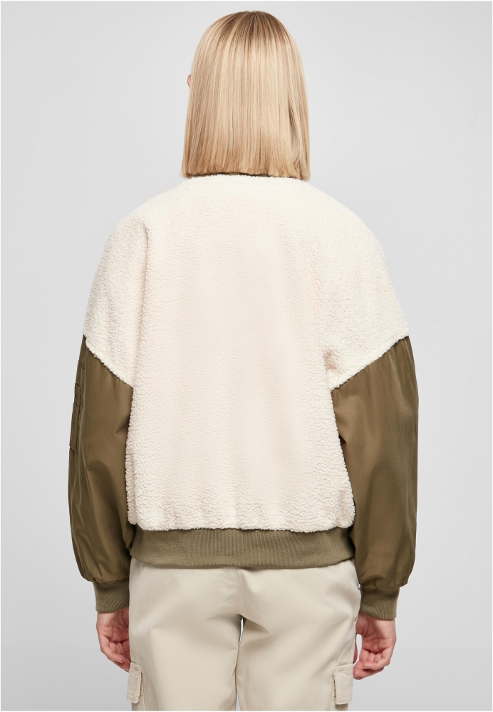 Jacheta Oversized Sherpa Mixed Bomber dama Urban Classics