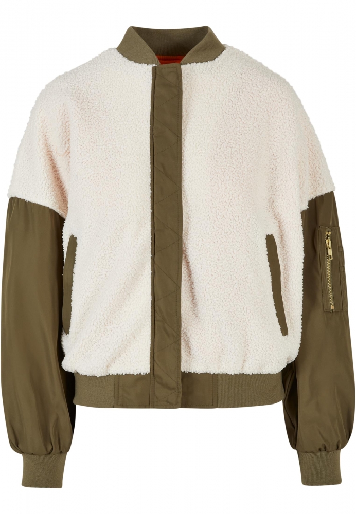 Jacheta Oversized Sherpa Mixed Bomber dama Urban Classics