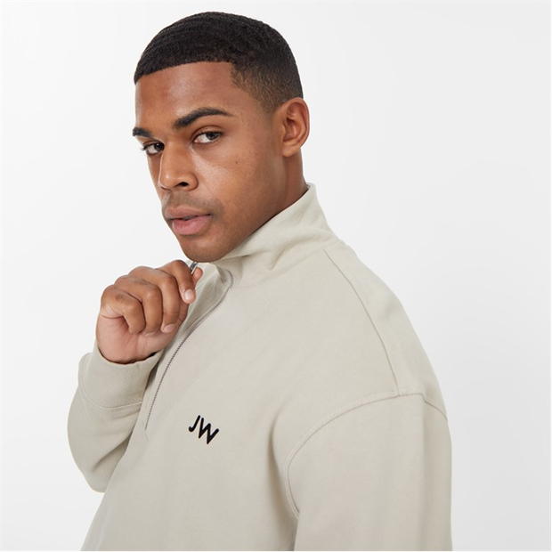 Jack Wills Flocked quarter Zip Sn43