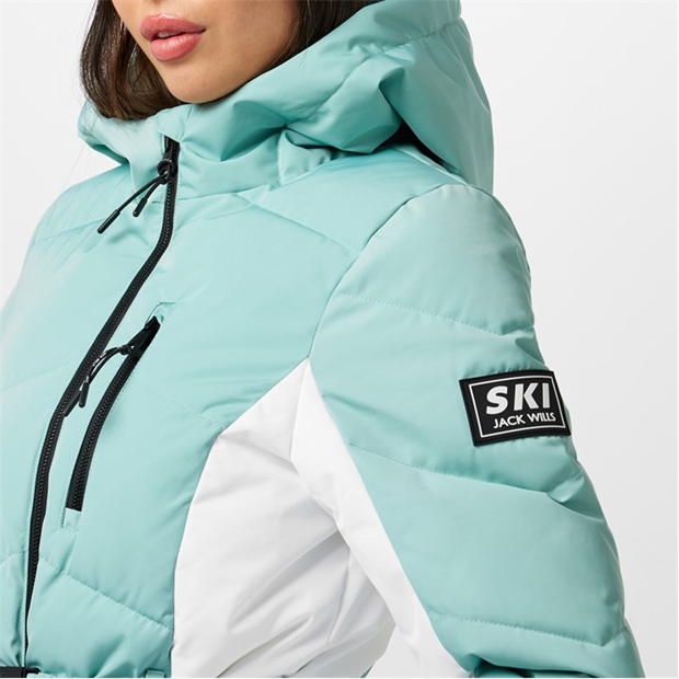 Jack Wills LS Hooded Puffer Ld51