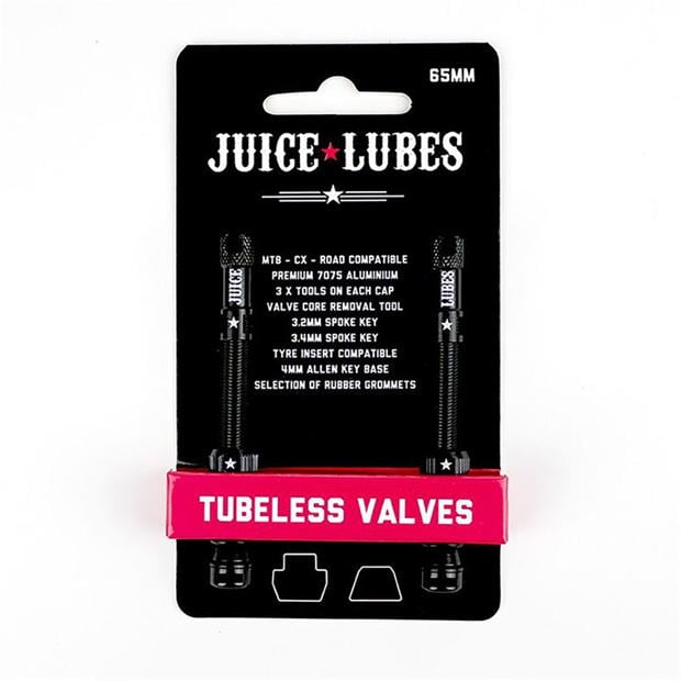 Juice Lubes Tubeless Valves, 65mm, Black