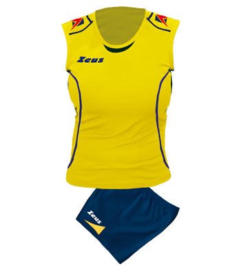 Kit volei FAUNO DONNA Zeus bleumarin galben