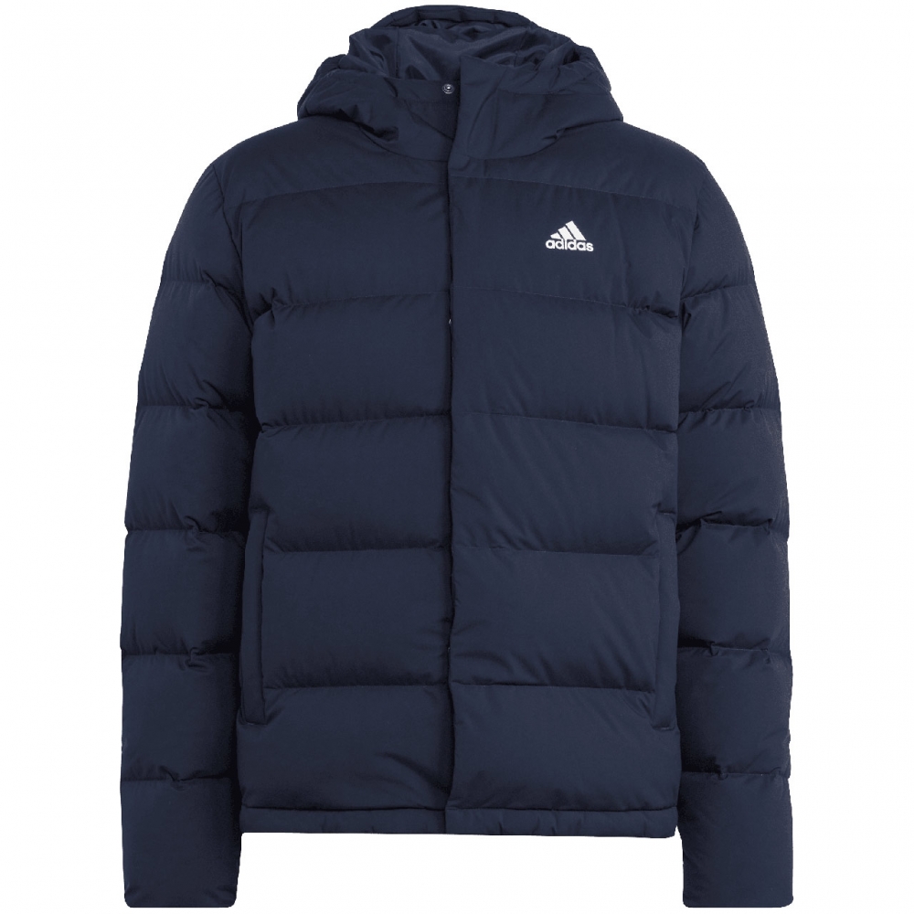 Kurtka meska adidas Helionic Hooded Down granatowa HG8750