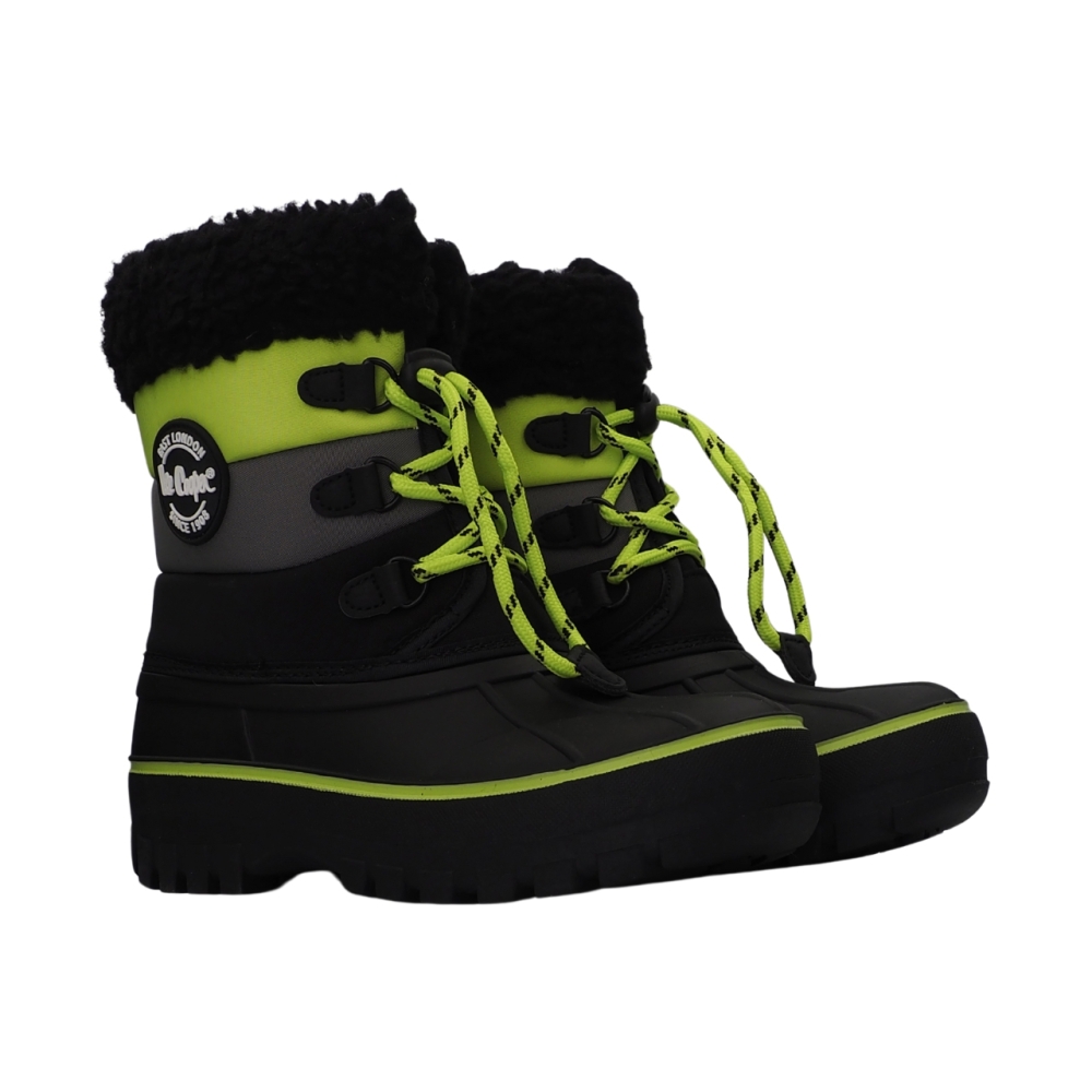 Pantof Lee Cooper 's black and lime LCJ-24-44-2856K copil