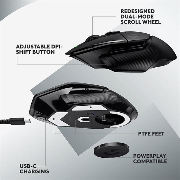 Logitech Logitech G502 X LIGHTSPEED Wireless Mouse - Black