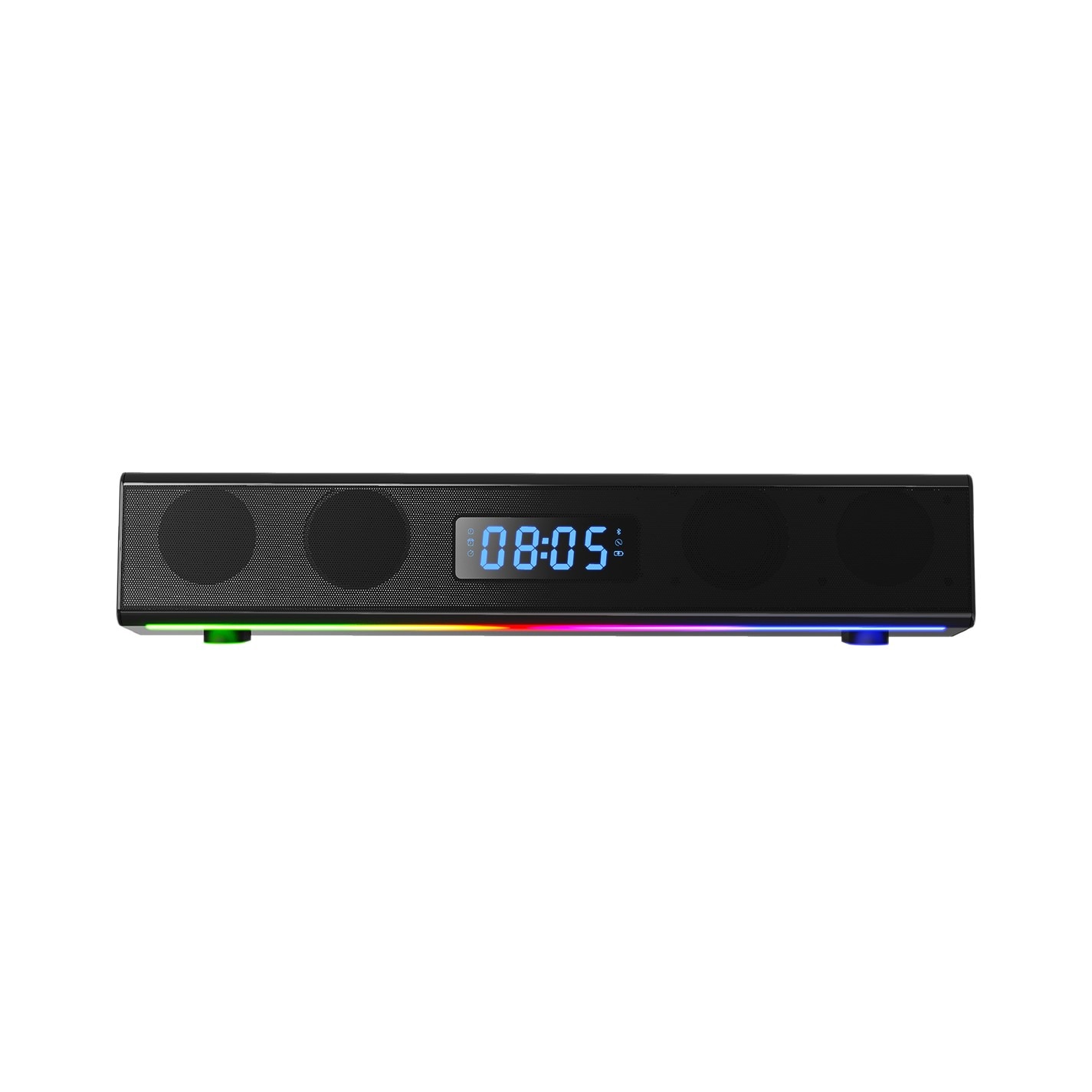 Stealth LED Light-Up Rechargeable Portable Soundbar for Gaming Music and Movies