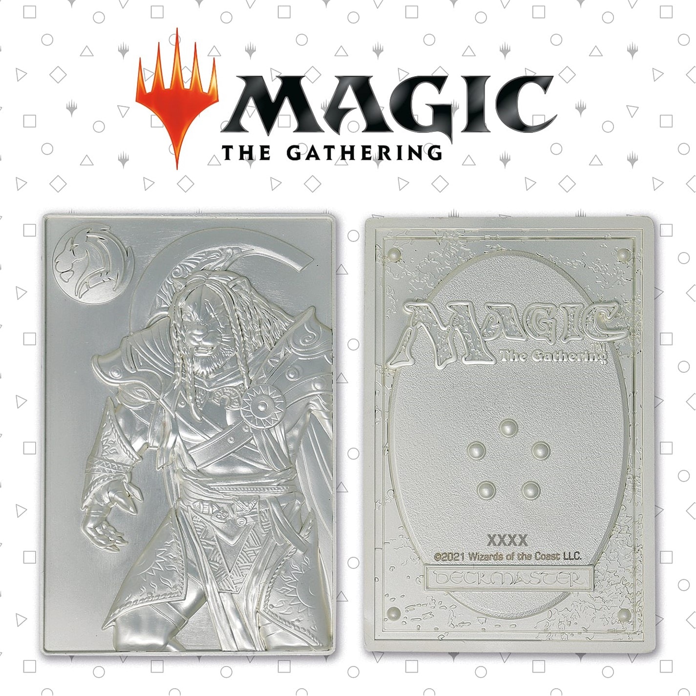 Magic the Gathering MTG Silver Plated Ajani Goldmane Metal Collectible