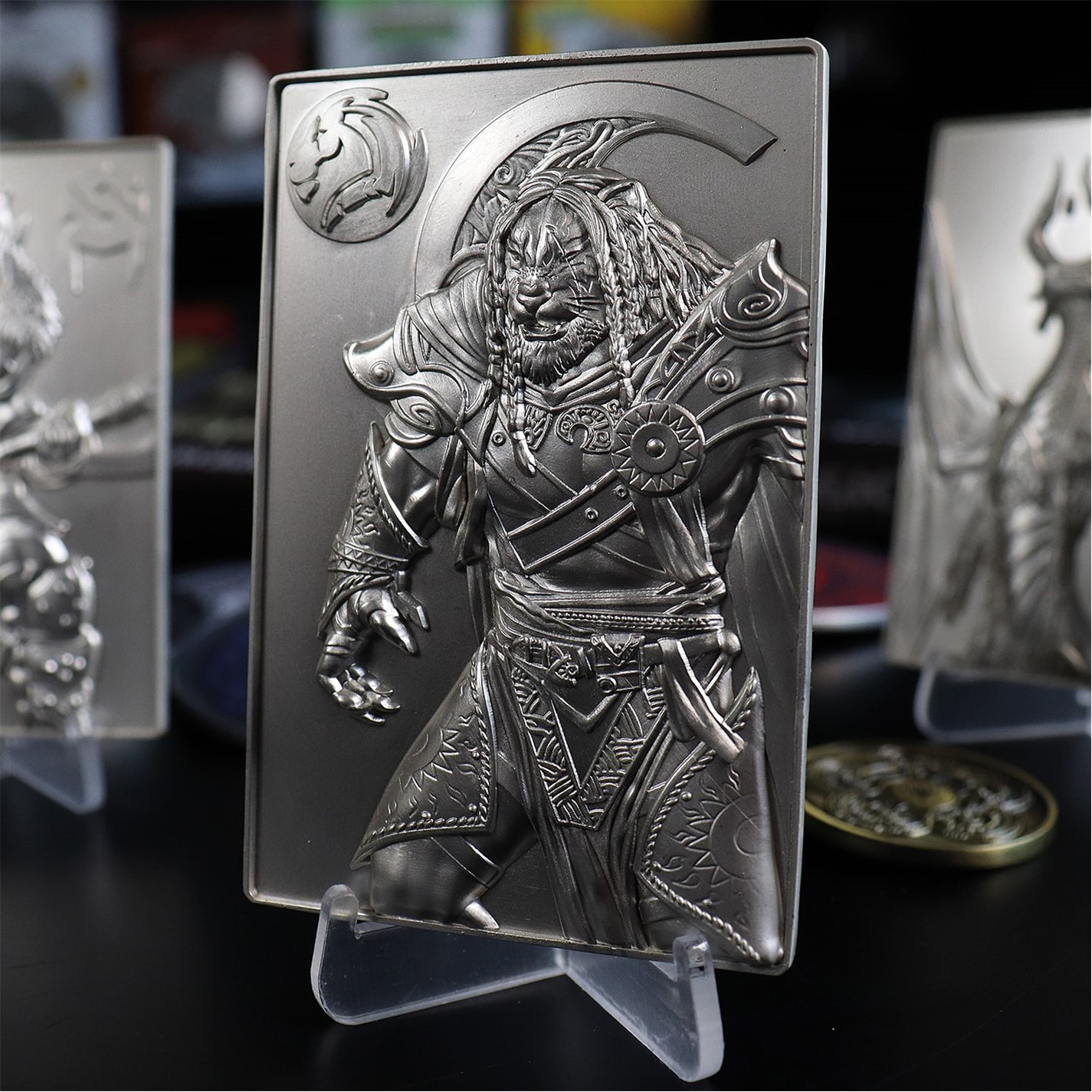 Magic the Gathering MTG Silver Plated Ajani Goldmane Metal Collectible